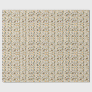 Papel De Regalo Diseño de jardín floral de margaritas y tulipanes