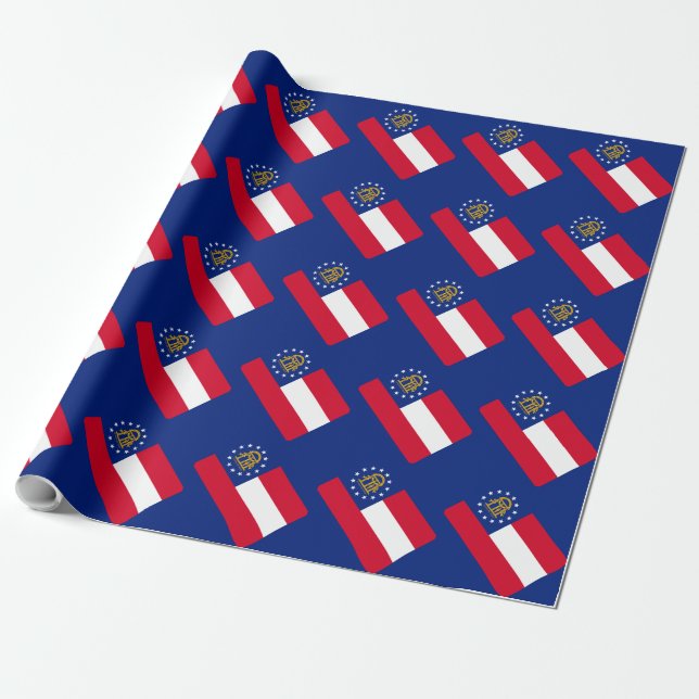 Papel De Regalo Diseño de la bandera del estado de Georgia (Desenrollado)