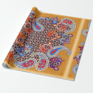 Papel De Regalo Diseño de la bufanda multicolor Paisley