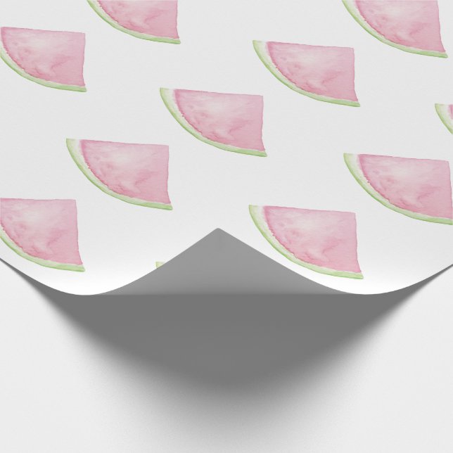 Papel De Regalo Diseño de la sandía acuática (Esquina)
