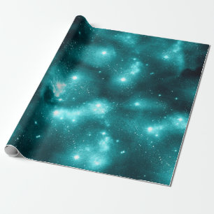 Papel De Regalo Diseño de la serie Galaxia Verdeazul 3