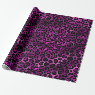 Papel De Regalo Diseño de la serie Leopardo púrpura y dorado 3
