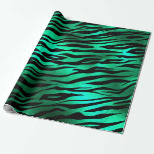 Papel De Regalo Diseño de la serie Safari Esmeralda y Oro 10