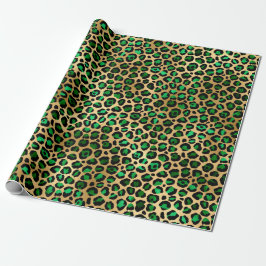 Papel De Regalo Diseño de la serie Safari Esmeralda y Oro 8