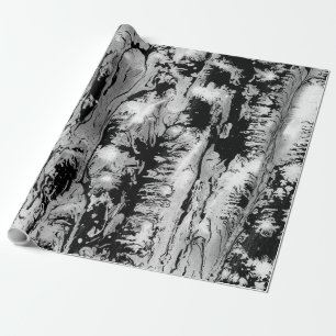 Papel De Regalo Diseño de la textura del agua negro, blanco, pape