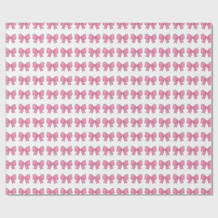 Papel De Regalo Diseño de lazo rosa lindo – Lazo Kawaii femenino