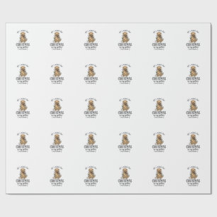 Papel De Regalo Diseño de lista de deseos de Golden Retriever de N
