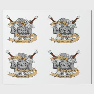 Papel De Regalo Diseño de los dados de combate
