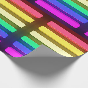 Papel de Regalo - Diseño de Luces de Neón LGBT 2