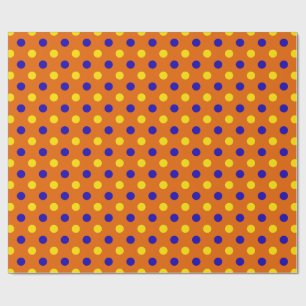 Papel De Regalo Diseño de lunares naranja azul amarillo