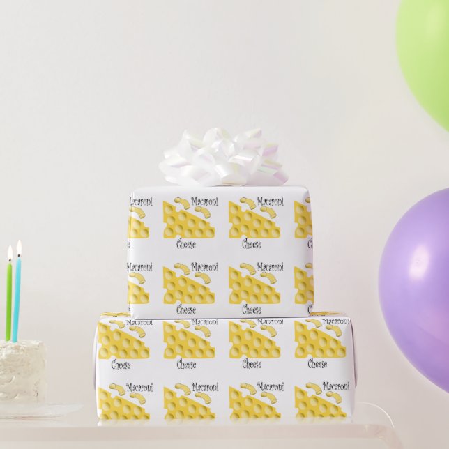 Papel De Regalo Diseño de Macarrones con Queso  (Regalos de fiesta)