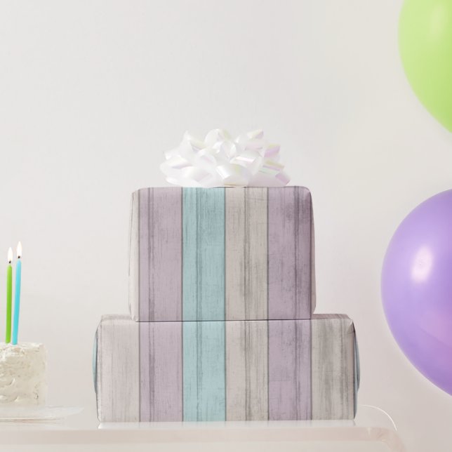 Papel De Regalo Diseño de madera de playa (Regalos de fiesta)