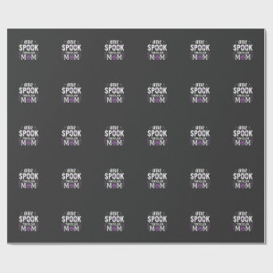 Papel De Regalo Diseño de mamá Spooktacular de Halloween_1