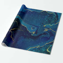Papel De Regalo Diseño de marea azul turquesa a la moda