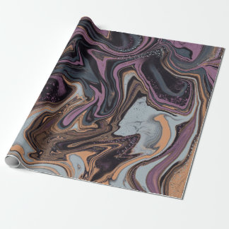 Papel De Regalo Diseño de mármol de color púrpura a la moda