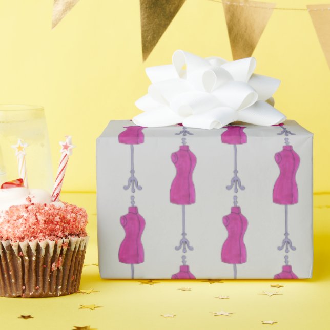 Papel De Regalo Diseño de moda de vestuario de coser (Fiesta de cumpleaños )