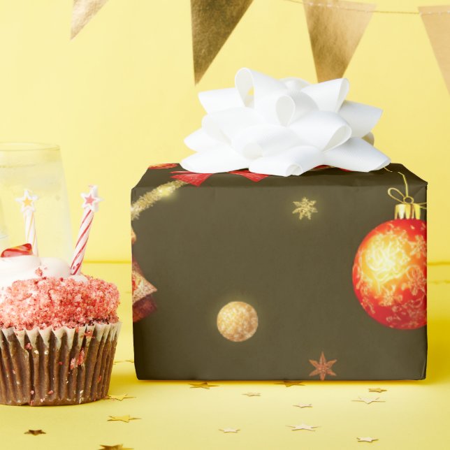 Papel De Regalo Diseño de Navidades Brown Matte (Fiesta de cumpleaños )