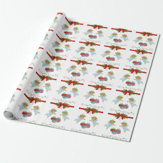 Papel De Regalo Diseño de navidades con ángeles