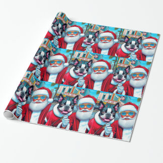 Papel De Regalo Diseño de Navidades de la Santa Cláusula Cute Bost