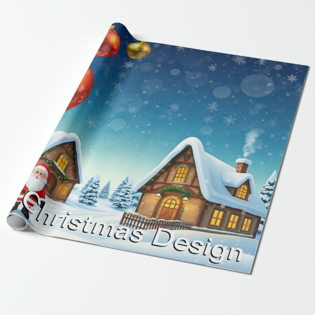 Papel De Regalo Diseño de Navidades lúdicos (Desenrollado)
