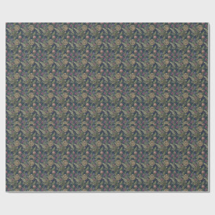 Papel De Regalo Diseño de Nudo Celta de Cardo y Oro Escocés