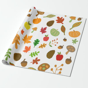 Papel De Regalo Diseño de Otoño