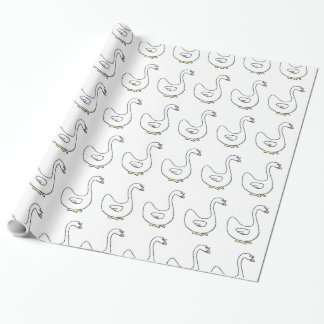 Papel De Regalo Diseño de pájaro blanco elegante de cisne personal