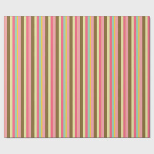 Papel De Regalo Diseño de paleta de colores de rayas de verano