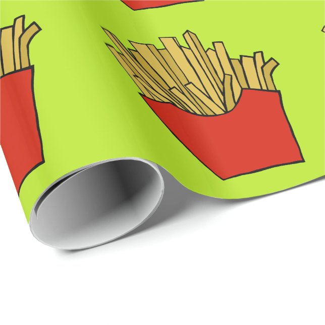 Papel De Regalo Diseño de patatas fritas (Esquina del rollo)