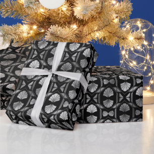 Papel De Regalo Diseño de Patrón Art Déco con Elegante Rejilla de