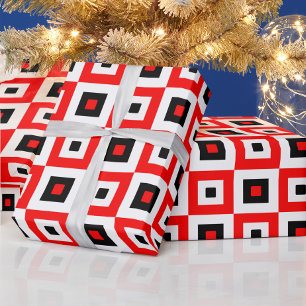 Papel De Regalo Diseño de patrón de cuadros cuadrados a cuadros ro