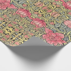 Papel De Regalo Diseño de patrón de flores inspirado en el Noveau