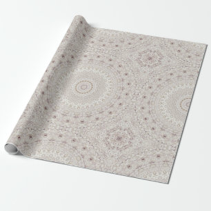Papel De Regalo Diseño de patrón de mandala beige y taupe