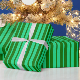 Papel De Regalo Diseño de Patrón de Rayas Verdes Lindas y Elegante