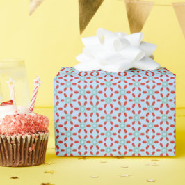 Papel De Regalo diseño de patrón geométrico con motivos florales v