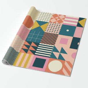 Papel De Regalo Diseño de patrones abstractos geométricos modernos