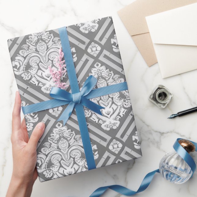 Papel De Regalo Diseño de patrones clásicos orgánicos (Regalar)