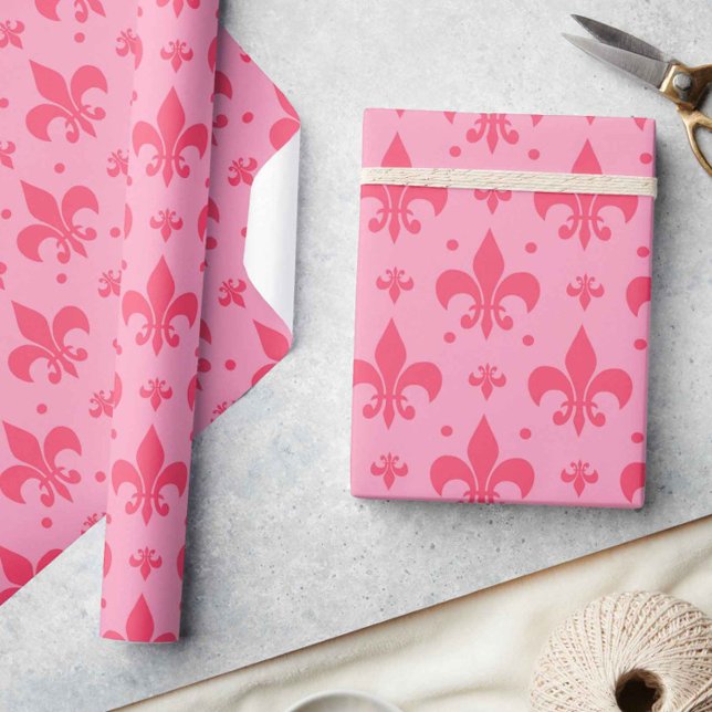 Papel De Regalo Diseño de patrones de flor rosado de lis (Subido por el creador)