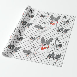 Papel De Regalo Diseño de patrones de perros lúdicos