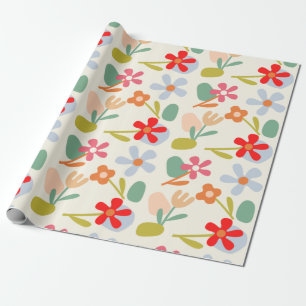 Papel De Regalo Diseño de patrones florales abstractos de Guay