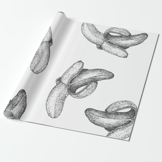Papel De Regalo Diseño de patrones impecable o fondo con plátano. (Desenrollado)