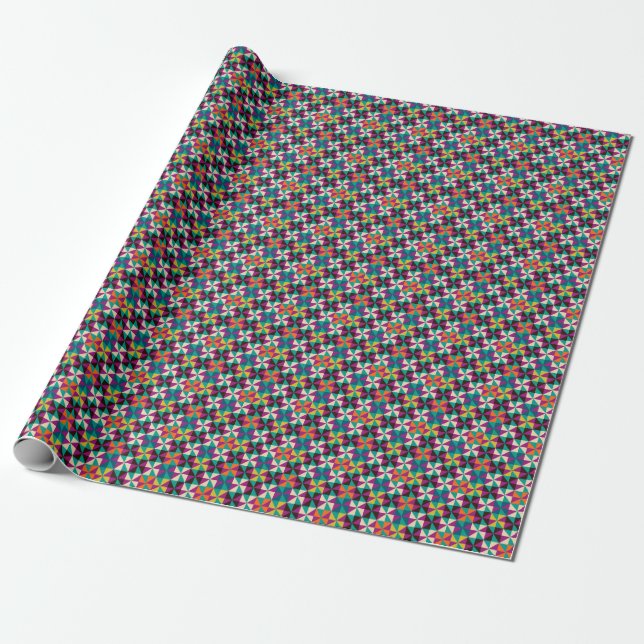 Papel De Regalo Diseño De Patrones Modernos, Geométricos Sin Prece (Desenrollado)