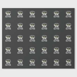 Papel De Regalo Diseño de pelo de perro con purpurina de Golden Re