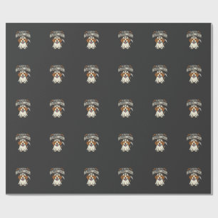 Papel De Regalo Diseño de perro Beagle Feliz Halloween_1