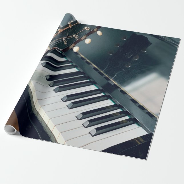 Papel De Regalo Diseño de piano de bonito (Desenrollado)