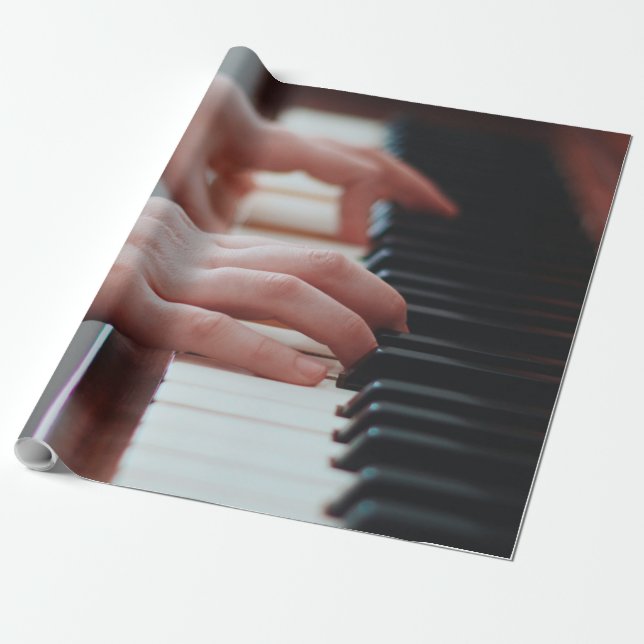 Papel De Regalo Diseño de piano de bonito (Desenrollado)