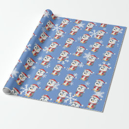 Papel De Regalo Diseño de "Pingouin" Navidades Cute