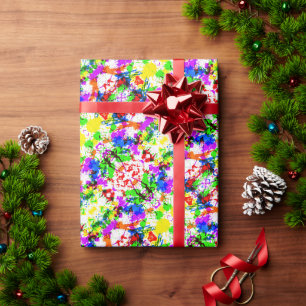 Papel De Regalo Diseño de pintura de salpicaduras colorido lindo