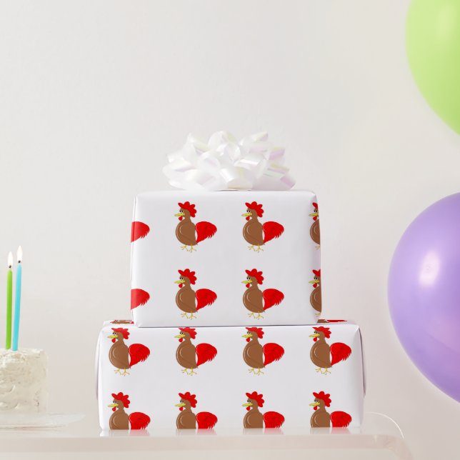 Papel De Regalo Diseño de pollo (Regalos de fiesta)