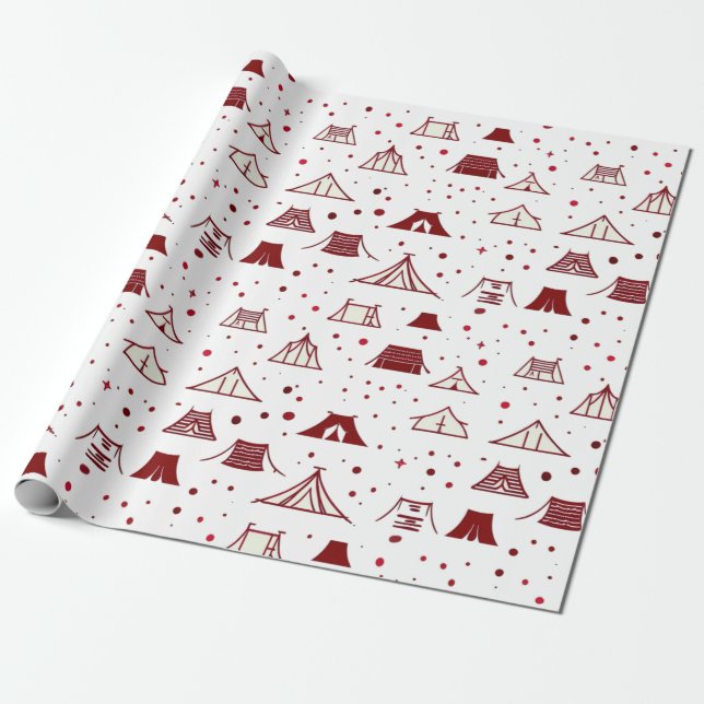 Papel De Regalo Diseño de prueba minimal rojo (Desenrollado)